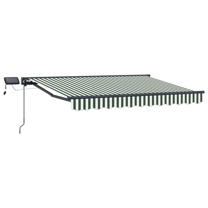 Cadre de store manuel avec LEDs Vert et blanc 3,5 x 2,5 m 547220547220