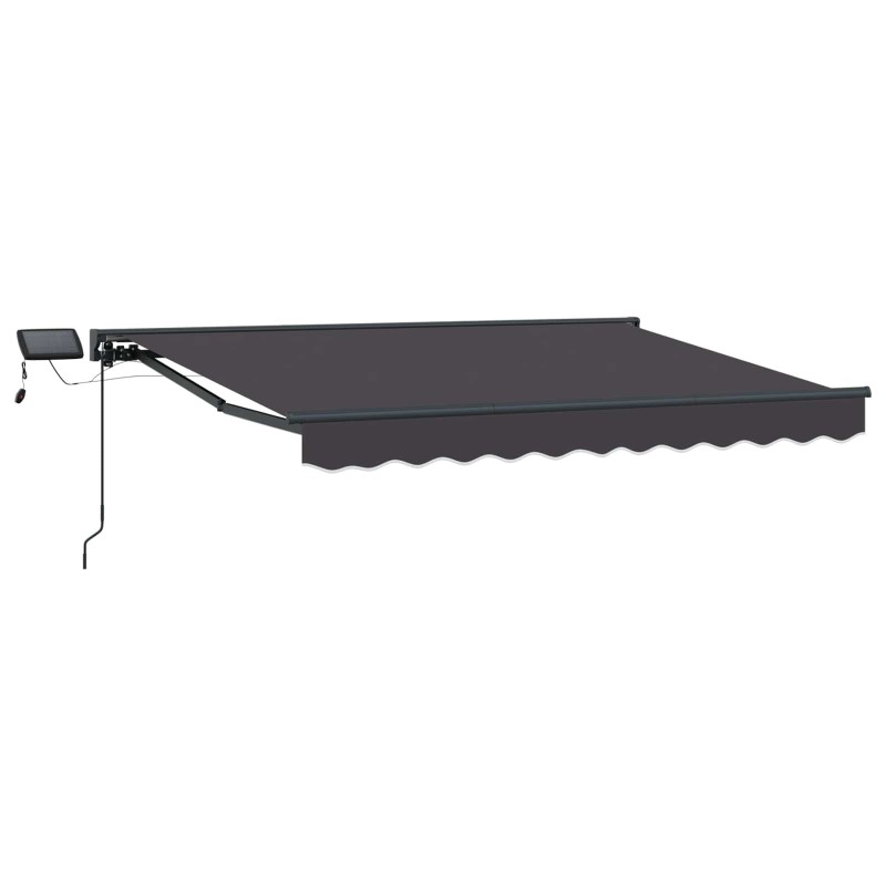 Cadre de store manuel avec LEDs Anthracite 3,5 x 2,5 m 547229547229