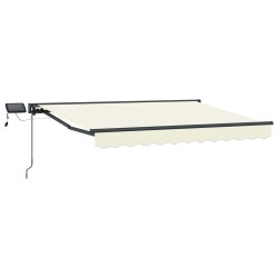 Cadre de store manuel avec LEDs Crème 2,5 x 2 m 547230547230