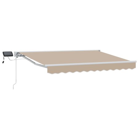 Cadre de store manuel avec LEDs Beige 2,5 x 2 m 547252547252