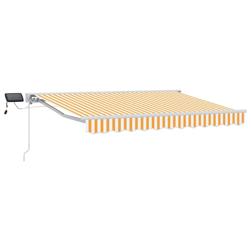 Cadre de store manuel avec LEDs Jaune et blanc 3 x 2 m 547255547255