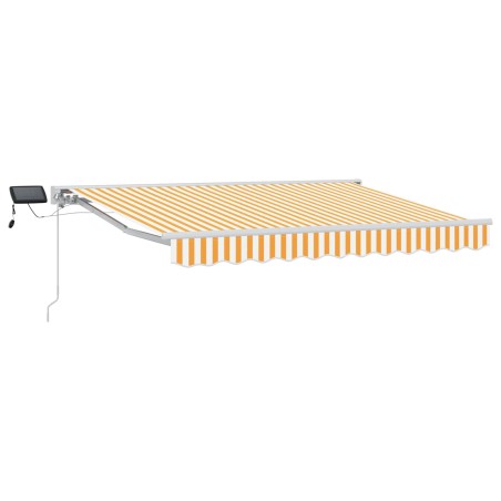 Cadre de store manuel avec LEDs Jaune et blanc 3 x 2,5 m 547276547276