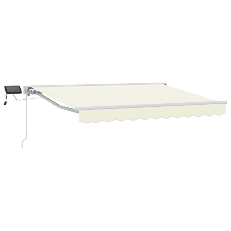 Cadre de store manuel avec LEDs Crème 2,5 x 2 m 547278547278