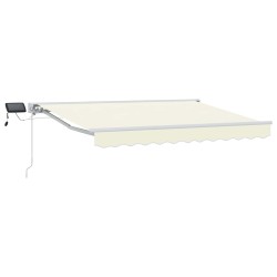 Cadre de store manuel avec LEDs Crème 3,5 x 2 m 547289547289