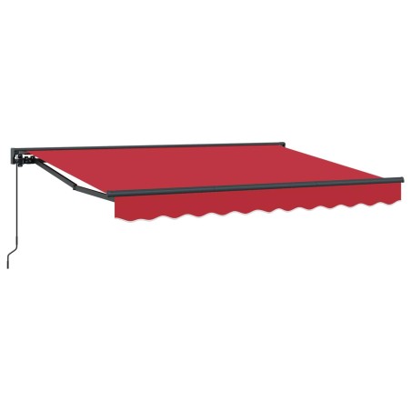 Auvent rétractable manuel Rouge 3,5 x 2 m 547309547309