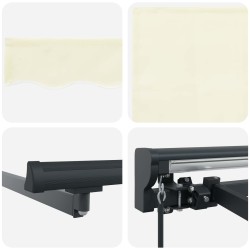 Auvent rétractable manuel Crème 4 x 2 m 547310547310