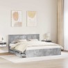 Cadre de lit Gris béton 180 x 200 cm Bois Ingénierie 547349547349
