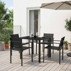 Ensemble de meubles d'extérieur 5 pcs Noir et anthracite 547380547380