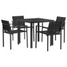 Ensemble de meubles d'extérieur 5 pcs Noir et anthracite 547380547380