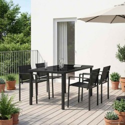 Ensemble de meubles d'extérieur 5 pcs Noir et anthracite 547381547381