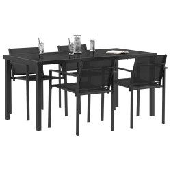 Ensemble de meubles d'extérieur 5 pcs Noir et anthracite 547381547381