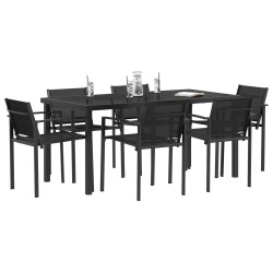 Ensemble de meubles d'extérieur 7 pcs Noir et anthracite 547388547388