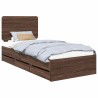 Cadre de lit Chêne brun 100 x 200 cm Bois Ingénierie 547393547393