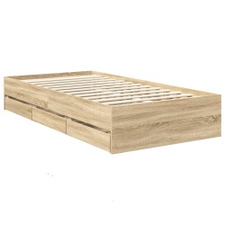 Cadre de lit Chêne Sonoma 100 x 200 cm Bois Ingénierie 547396547396