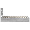 Cadre de lit Gris Sonoma 90 x 200 cm Bois d'ingénierie 547422547422