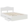 Cadre de lit avec tiroir Blanc 150 x 200 cm Bois Ingénierie 547438547438