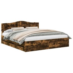Cadre de lit Chêne fumé 180 x 200 cm Bois Ingénierie 547446547446
