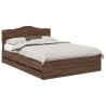 Cadre de lit Chêne brun 150 x 200 cm Bois Ingénierie 547448547448