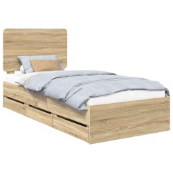 Cadre de lit Chêne Sonoma 75 x 190 cm Bois Ingénierie 547452547452