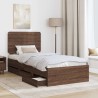 Cadre de lit avec tiroir Chêne brun 75 x 190 cm Bois Ingénierie 547455547455