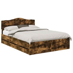 Cadre de lit Chêne fumé 150 x 200 cm Bois Ingénierie 547461547461