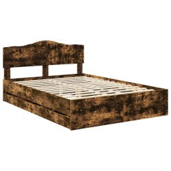 Cadre de lit Chêne fumé 150 x 200 cm Bois Ingénierie 547461547461