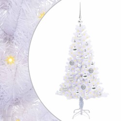 Sapin de Noël artificiel avec 150 LED Blanc 120 cm PVC et Acier 547465547465