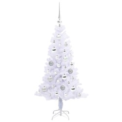 Sapin de Noël artificiel avec 150 LED Blanc 120 cm PVC et Acier 547465547465