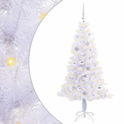 Sapin de Noël artificiel avec 150 LED Blanc 150 cm PVC et Acier 547470547470