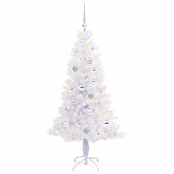 Sapin de Noël artificiel avec 150 LED Blanc 150 cm PVC et Acier 547470547470