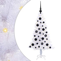 Sapin de Noël artificiel avec 150 LED Blanc 120 cm PVC et Acier 547472547472