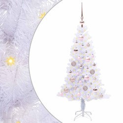 Sapin de Noël artificiel avec 150 LED Blanc 120 cm PVC et Acier 547473547473