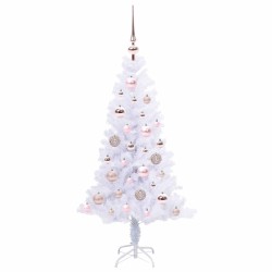 Sapin de Noël artificiel avec 150 LED Blanc 120 cm PVC et Acier 547473547473