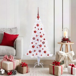 Sapin de Noël artificiel avec 150 LED Blanc 120 cm PVC et Acier 547474547474