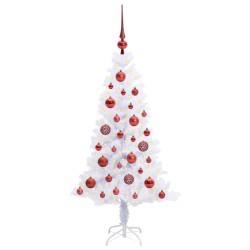 Sapin de Noël artificiel avec 150 LED Blanc 120 cm PVC et Acier 547474547474