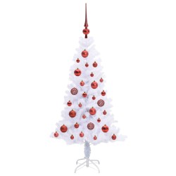 Sapin de Noël artificiel avec 150 LED Blanc 120 cm PVC et Acier 547474547474