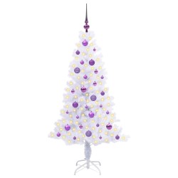 Sapin de Noël artificiel avec 150 LED Blanc 150 cm PVC et Acier 547475547475