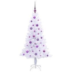 Sapin de Noël artificiel avec 150 LED Blanc 150 cm PVC et Acier 547475547475