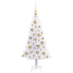Sapin de Noël artificiel avec 150 LED Blanc 120 cm PVC et Acier 547476547476