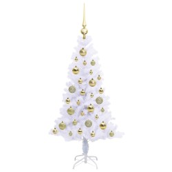 Sapin de Noël artificiel avec 150 LED Blanc 120 cm PVC et Acier 547476547476