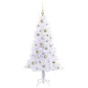 Sapin de Noël artificiel avec 150 LED Blanc 150 cm PVC et Acier 547477547477