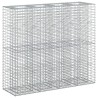 Lit surélevé gabion 2 pcs Argenté 170 x 50 x 150 cm 547482547482