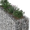 Lit surélevé gabion 2 pcs Argenté 170 x 50 x 150 cm 547482547482