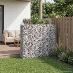 Lit surélevé gabion 2 pcs Argenté 170 x 50 x 150 cm 547482547482