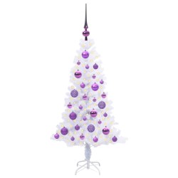 Sapin de Noël artificiel avec 150 LED Blanc 120 cm PVC et Acier 547484547484