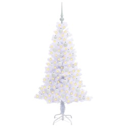 Sapin de Noël artificiel avec 150 LED Blanc 150 cm PVC et Acier 547485547485
