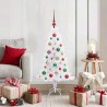 Sapin de Noël artificiel avec 150 LED Blanc 120 cm PVC et Acier 547487547487