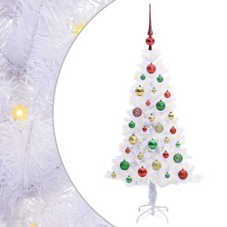 Sapin de Noël artificiel avec 150 LED Blanc 120 cm PVC et Acier 547487547487
