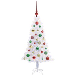 Sapin de Noël artificiel avec 150 LED Blanc 120 cm PVC et Acier 547487547487