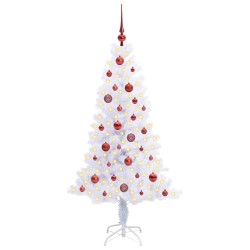 Sapin de Noël artificiel avec 150 LED Blanc 150 cm PVC et Acier 547488547488